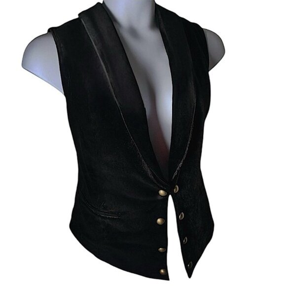 TORRID Stretch Velvet Button‎ Front Vest NWT - Picture 4 of 7